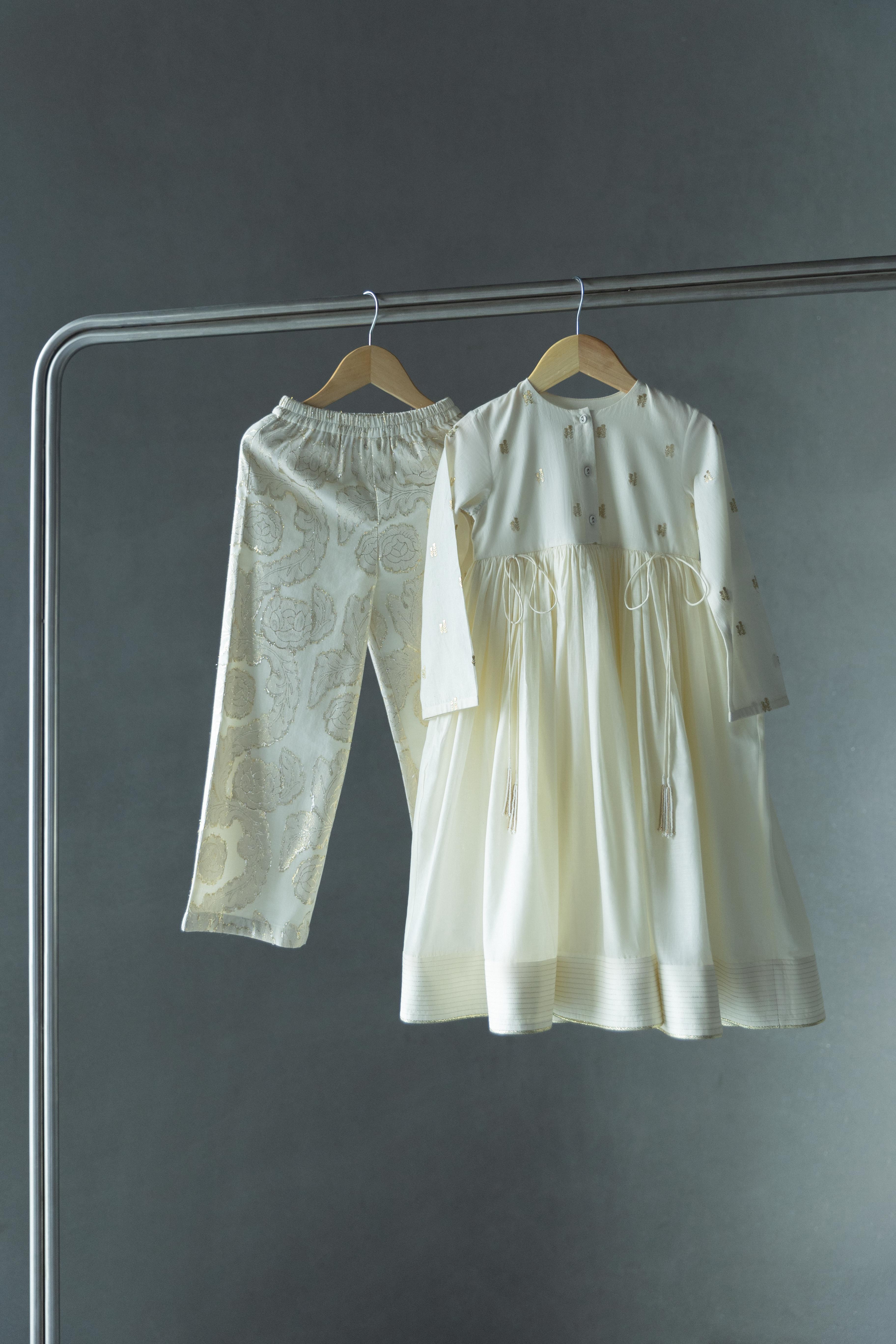 Chandani Ivory Anarkali set