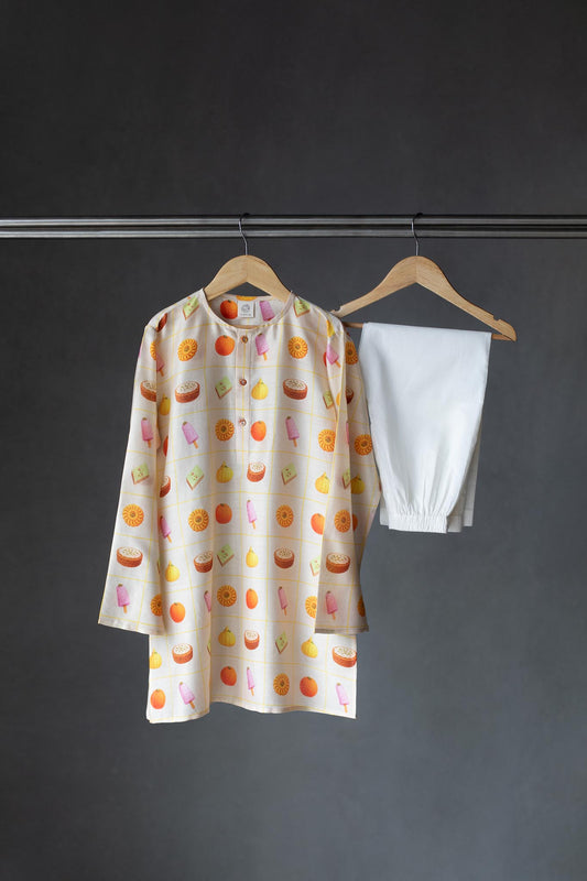 Mithai Box Printed Kurta Pyjama Set