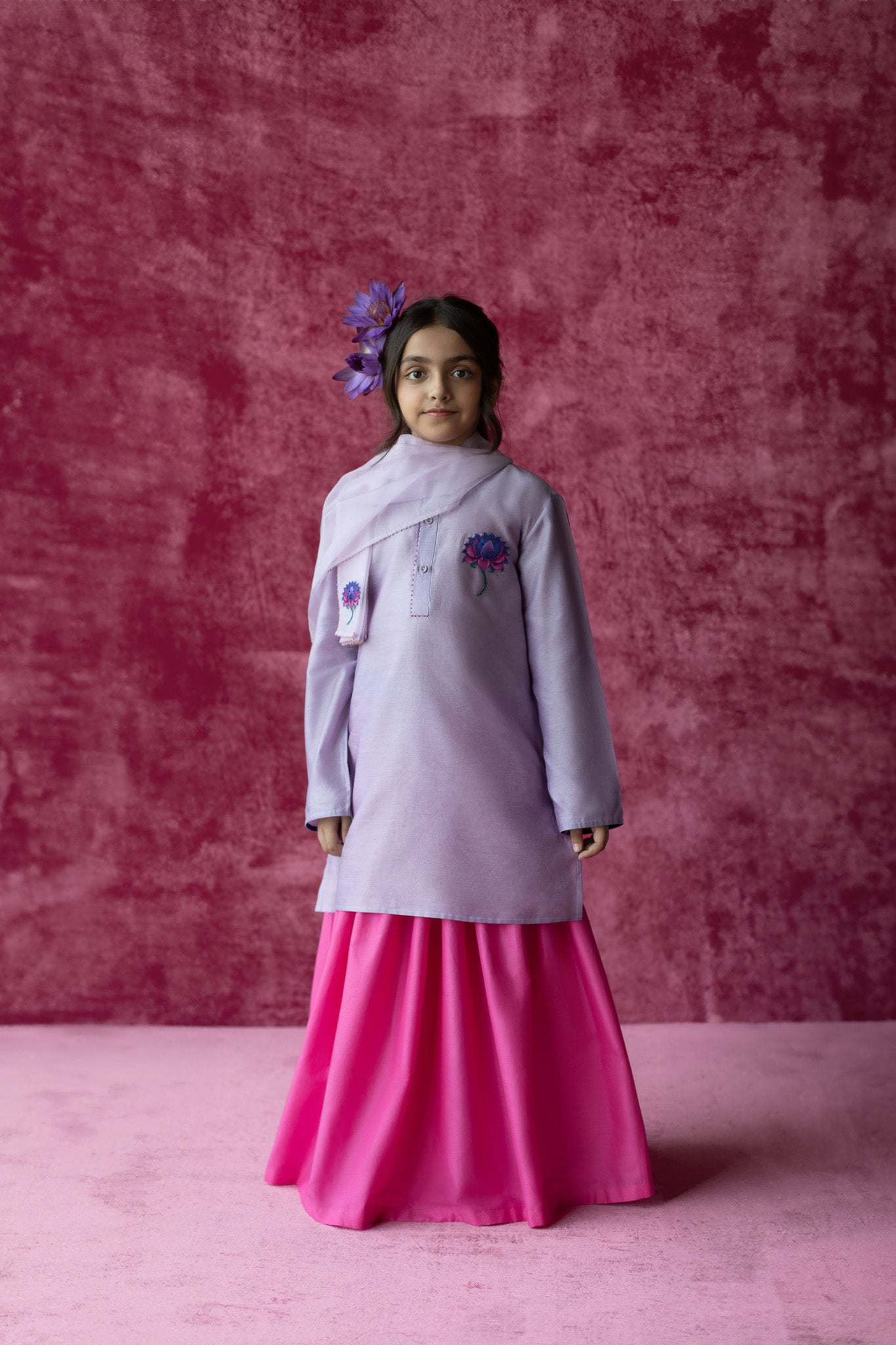 Shyama Kurta Lehenga Dupatta Set